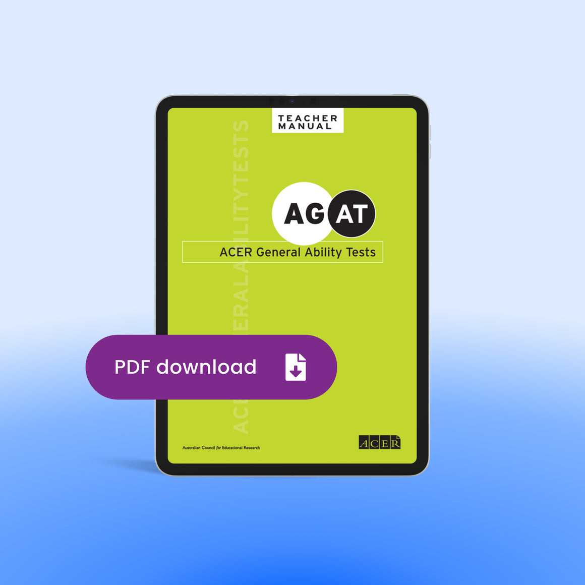 AGAT Manual (PDF) – Australian Council for Educational Research