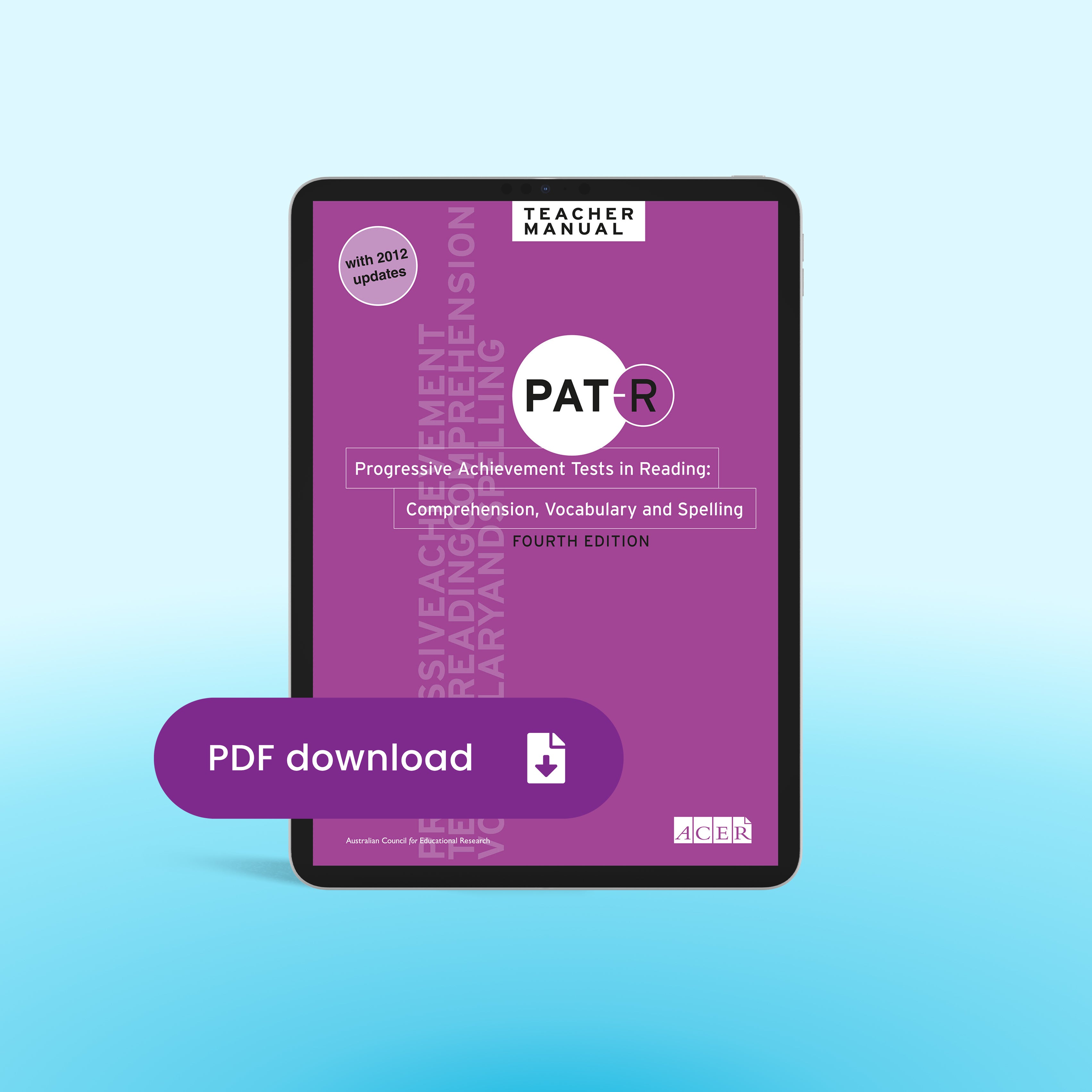 PAT Reading 4th Edition Manual (PDF) – Australian Council for ...
