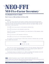 Neo Ffi Form S Item Booklet For Adults Pkg 25