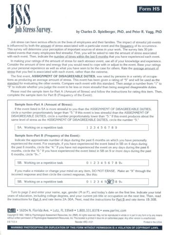 JSS Test Booklet (pkg 25)