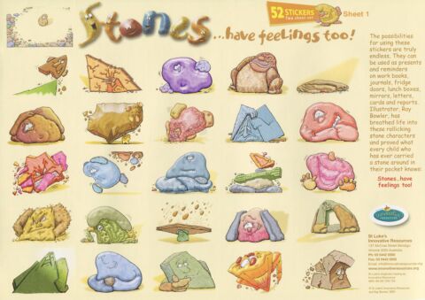 Stones Have Feelings Too Stickers 