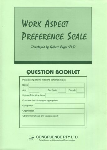 WAPS 2 Question Booklet & Profile Form (1)