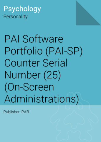 PAI Software Portfolio (PAI-SP) Counter Serial Number (25) (On-Screen Administrations)
