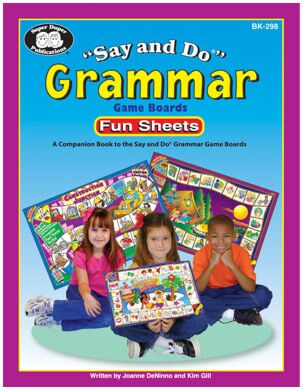 Say and Do Grammar Game Boards Fun Sheets