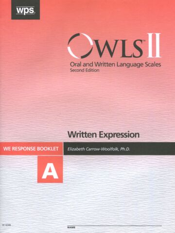 Oral and Written Language Scales 2nd ed. (OWLS-II) Written Expression Response Booklet (pkg 25)