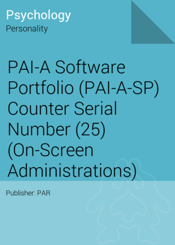 PAI-A Software Portfolio (PAI-A-SP) Counter Serial Number (25) (On-Screen Administrations)