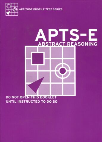Aptitude Profile Test Series-Educational (APTS-E) Abstract Reasoning Test Booklet