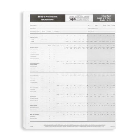 BBRS-2 Teacher AutoScore Form