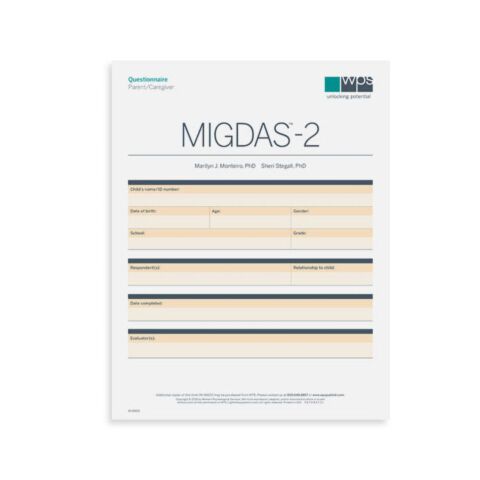 MIGDAS-2 Parent/Caregiver Questionnaire (pkg 5)