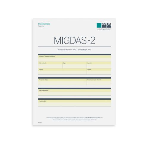 MIGDAS-2 Teacher Questionnaire (pkg 5)