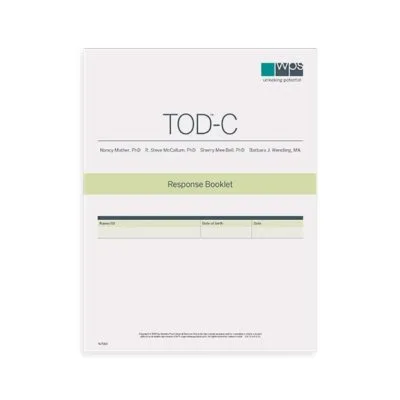 TOD-Comprehensive (TOD-C) Response Booklet: Grade 1–Adult (pkg 10)