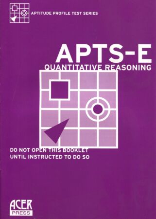 Aptitude Profile Test Series-Educational (APTS-E) Quantitative Reasoning Test Booklet