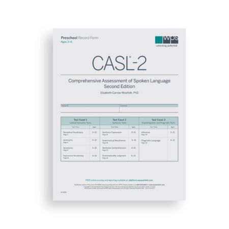 CASL-2 Preschool Form