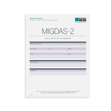 MIGDAS-2 Diagnostic Interview for Children and Adolescents with Verbal Fluency Form (pkg 5)