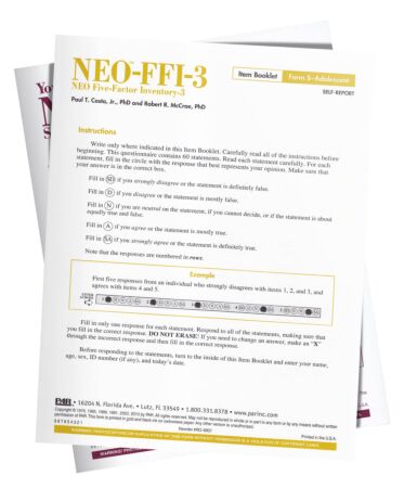 Neo Five Factor Inventory 3 Neo Ffi 3